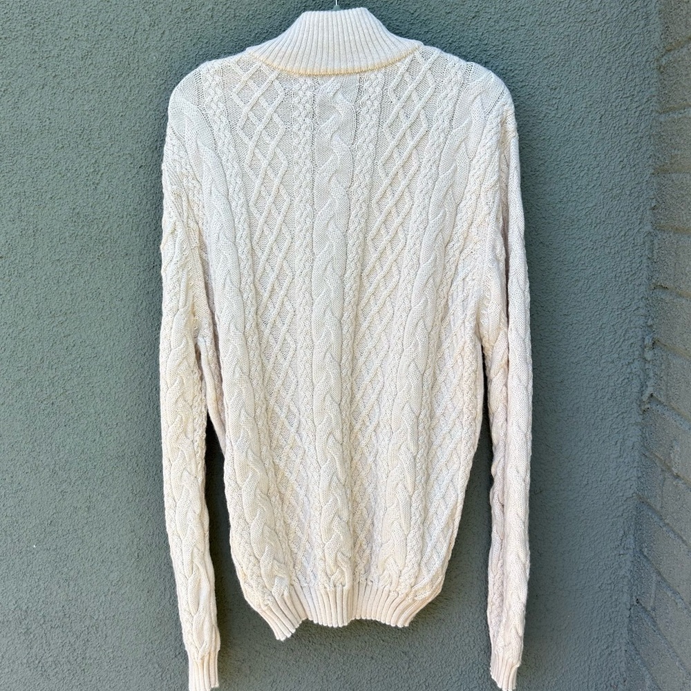 True Measure by J.L. Powell 100% Alpaca Fisherman Knit Pullover Sweater Size XXL - Picture 3 of 12
